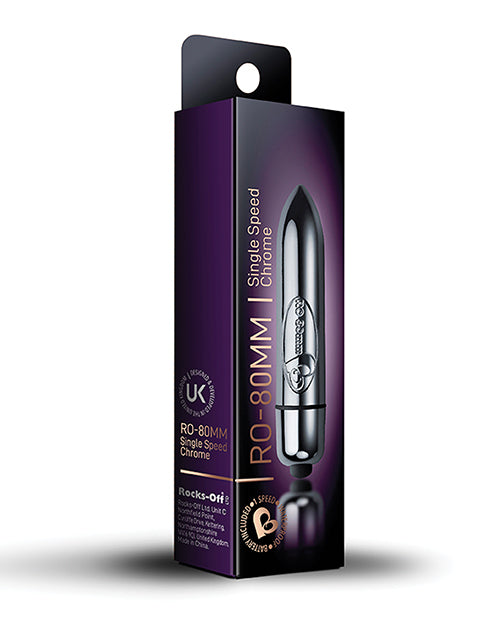 Rocks Off Stimulator Chrome Bullet Powerful Vibration Waterproof Design for Discreet Personal Pleasure