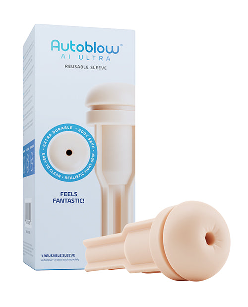 Autoblow Masturbator Sleeve Realistic Anus Texture Beige for Lifelike Sensation and Easy Cleaning