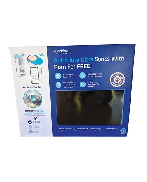 Autoblow AI Ultra Stroker with Video Screen and AI-Powered Stimulation for Immersive Male Pleasure