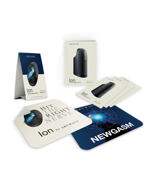 Arcwave Merchandising Kit branded display stands and signage for retail product presentation