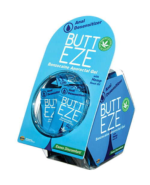 Butt Eze Anal Lubricant Water-Based Gel with Hemp Seed Oil and Benzocaine for Comfortable Anal Play