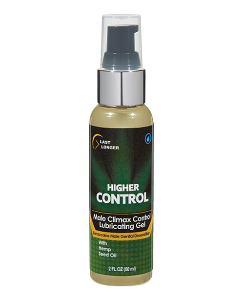High Control sexual enhancer gel for men with benzocaine and hemp seed oil for climax delay and long-lasting intimate comfort