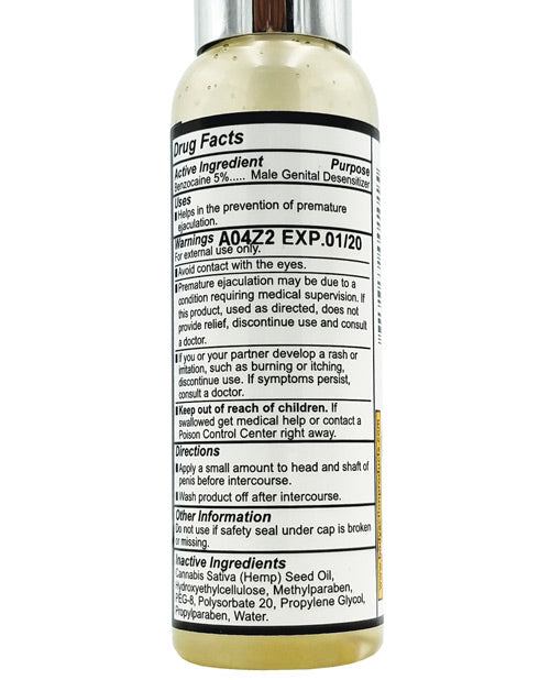 Climax Control Gel for Men with Moisturizing Hemp Seed Oil