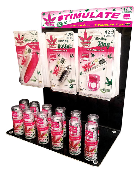 High Climax Acrylic Display Assorted Bullet Vibrators Mini Vibrators Vibrating Rings for Retail Store Counters