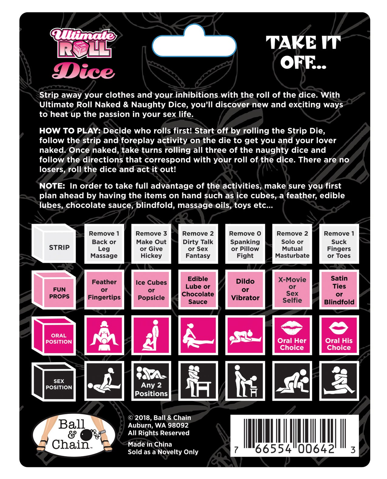 Ultimate Roll Naked & Naughty Dice Game for Couples