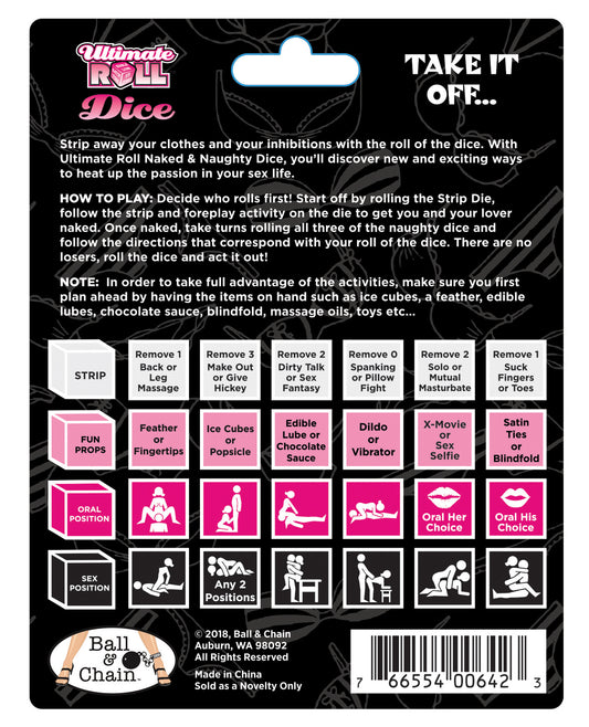 Ultimate Roll Naked & Naughty Dice Game for Couples
