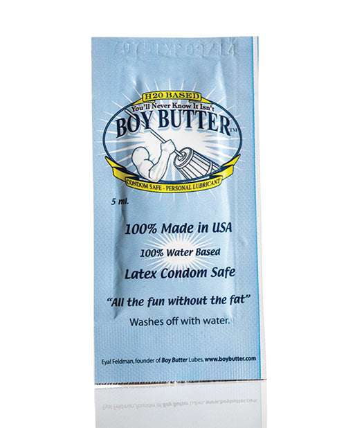 Boy Butter Water-Based Cream Lubricant Sample with Vitamin E and Shea Butter for Gentle Intimate Comfort