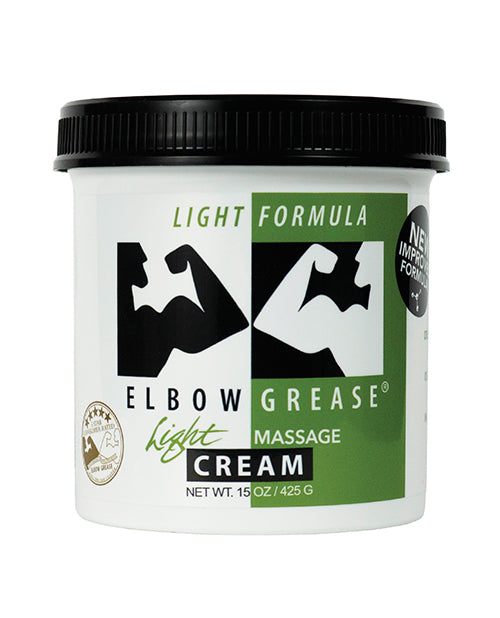 Elbow Grease Lubricant Light Cream Jar Unscented Mineral Oil for Smooth Comfortable Glide