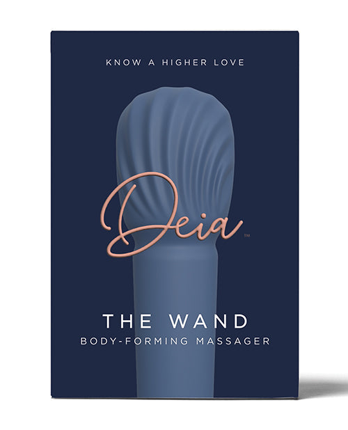 Deia Massage Wand Navy Rechargeable Silicone Waterproof Massager with Charging Base for Deep Sensation and Relaxing Massage