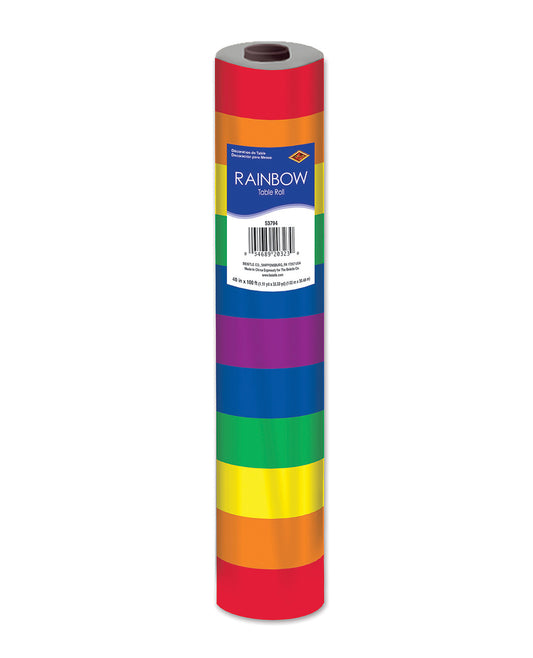 Beistle Pride Table Roll Rainbow plastic festive decoration for Bachelorette & Party Supplies