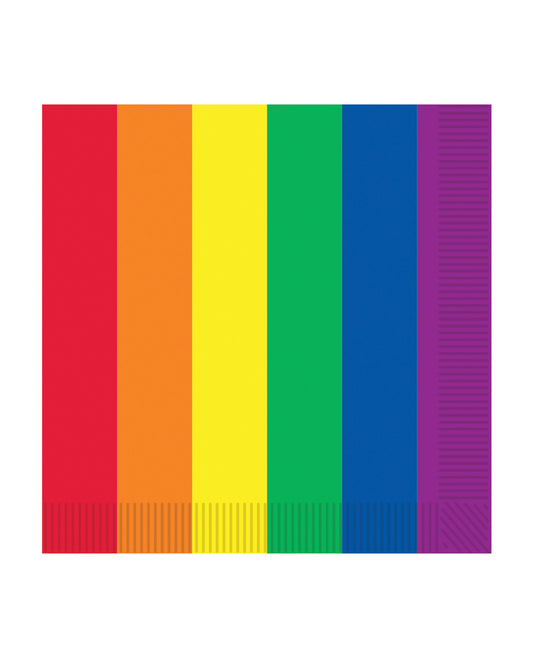 Beistle Bachelorette & Party Supplies Pride Luncheon Napkins Rainbow Design 16-Pack for Colorful Events