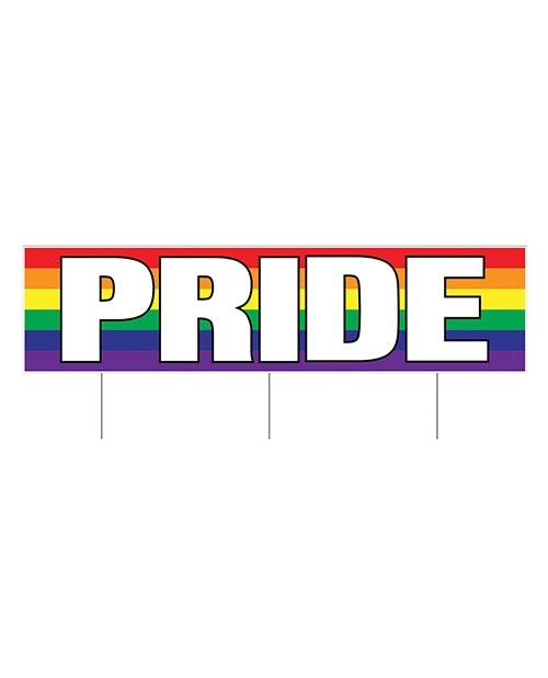 Beistle Plastic Pride Yard Sign Tri-Fold Design with Metal Stakes for Vibrant LGBTQ+ Outdoor Celebrations