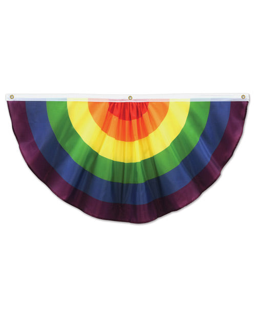Beistle Rainbow Fabric Bunting Bright 4-Foot Wide Design for Pride Event Decoration