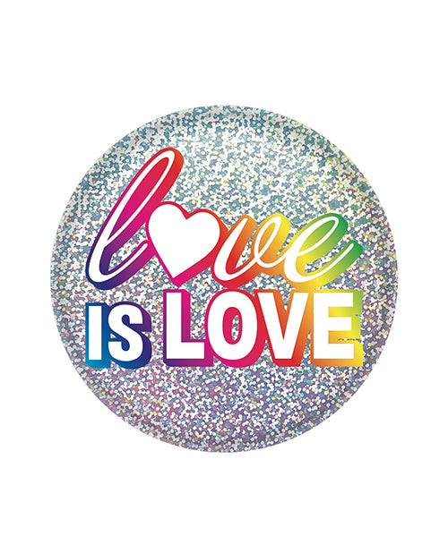 Beistle Gay & Lesbian Products Love is Love Button with vibrant design and pinback for LGBTQ+ pride and support