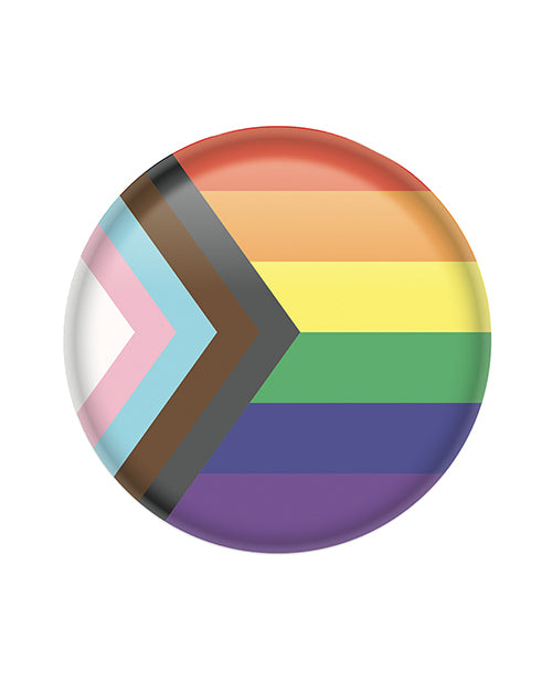 Beistle Pride Flag Button with Rainbow Design and Pin-back Fastener for LGBTQ+ Visibility and Support