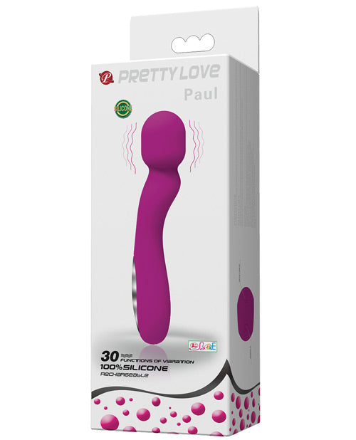 Pretty Love Massage Wand Silicone 30 Vibration Functions USB Rechargeable for Relaxing Muscle Relief