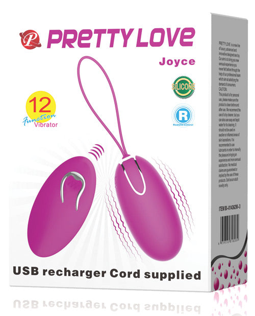 Pretty Love Stimulator Vibrating Egg 12 Vibration Settings Remote Control for Discreet Couples Pleasure