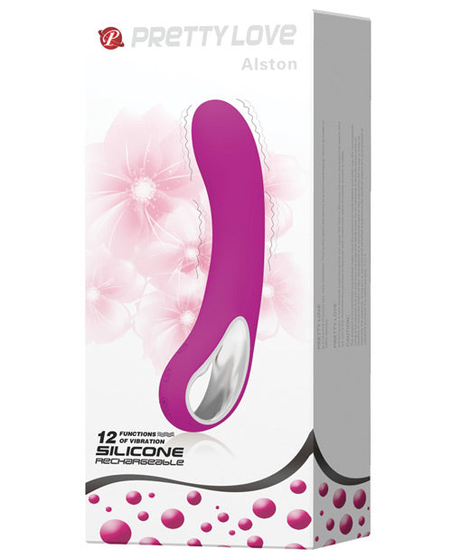Pretty Love Vibrator fuchsia silicone 12 vibration modes ergonomic handle for targeted pleasure