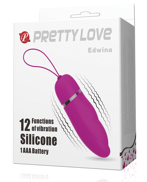 Pretty Love vibrating egg stimulator with remote, tapered silicone tip, for discreet wearable pleasure and pinpoint stimulation