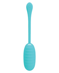 Pretty Love Kirk Remote Control Silicone Vibrating Egg Stimulator - Turquoise