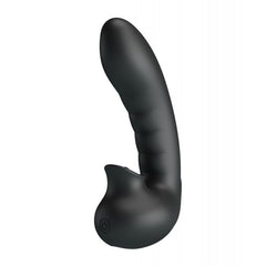 Close-up of the Pretty Love Hobgoblin Sucking Finger Vibe’s smooth silicone texture and ergonomic design, perfect for clitoral stimulation.