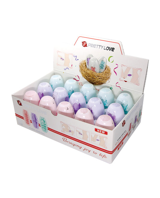 Pretty Love Double-Sided Stroker Egg - Display of 15