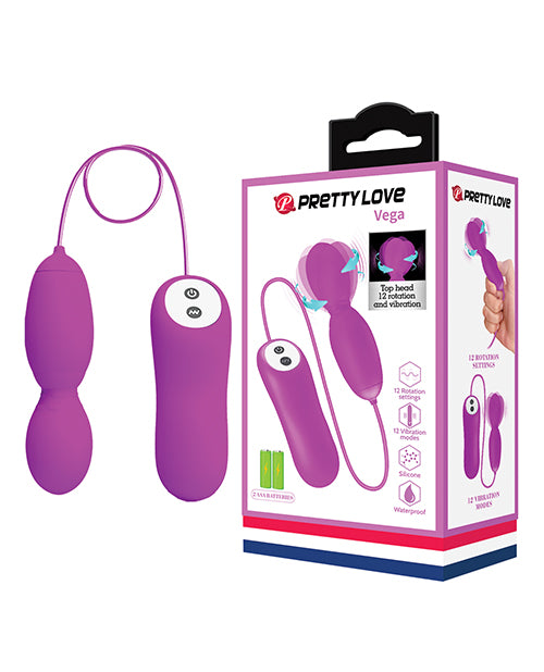 Pretty Love Stimulator Rotating Head Mini Wand with 12 Vibration Modes for Versatile Sensual Stimulation