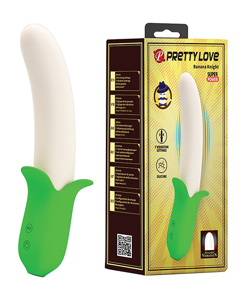 Pretty Love Vibrator Silicone Banana Shape with Seven Vibration Modes for Targeted Clitoral Stimulation
