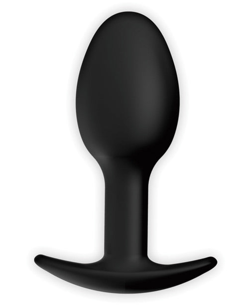 Silicone Anal Plug with Rhythmic Weighted Balls – 3.34 Inch Black