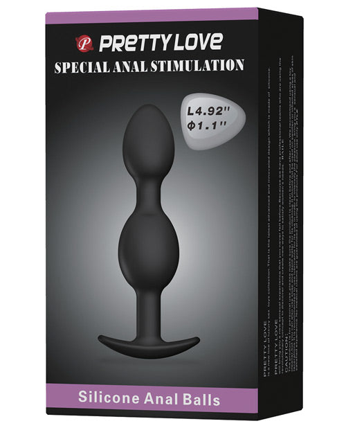 Pretty Love Silicone Anal Plug Weighted Balls Waterproof Design for Enhanced Anal Stimulation