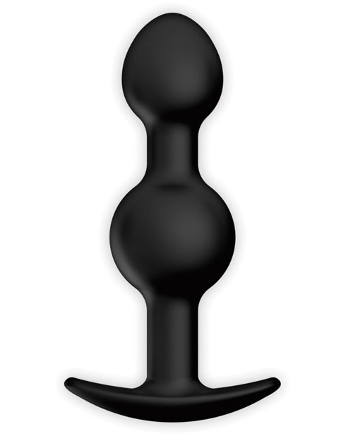 Pretty Love Silicone Anal Plug with Weighted Balls – 4.92" Black