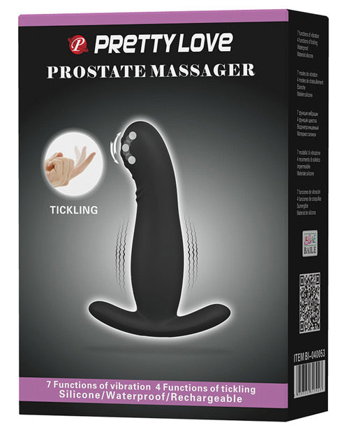 Pretty Love Prostate Massager Silicone 7 Vibration Functions Ergonomic Handle for Prostate Stimulation