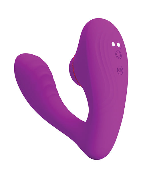 Pretty Love Nauty Thumping & Vibrating Insertable Silicone Vibrator - Fuchsia