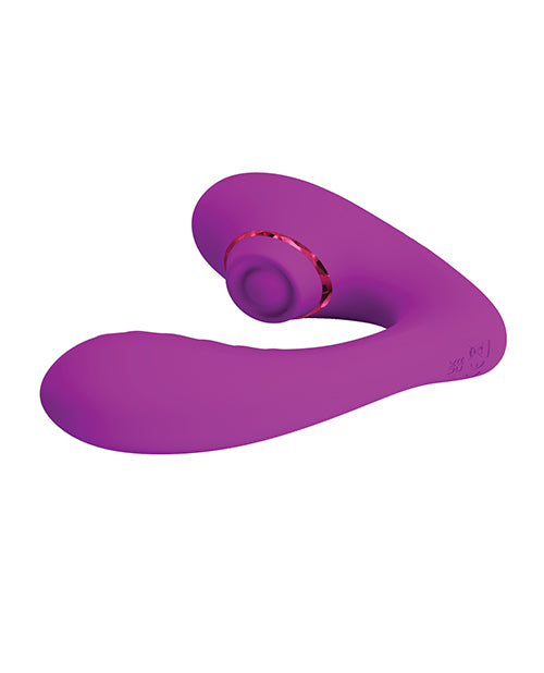 Pretty Love Nauty Thumping & Vibrating Insertable Silicone Vibrator - Fuchsia