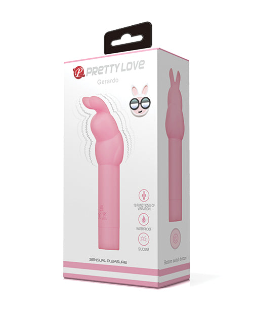 Pretty Love Stimulator Bunny Vibrator Pink Silicone 10 Modes Waterproof Design for Clitoral Stimulation