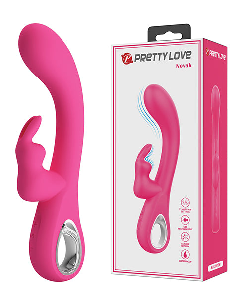Pretty And Pink Vibrator Dual 12 Vibration Modes Silicone Handle for G-spot and Clitoral Stimulation