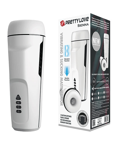 Pretty Love Masturbator Suction Vibrating Textured Sleeve Talking Feature for Lifelike Stimulation