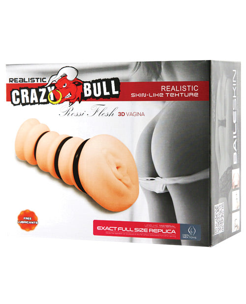 Crazy Bull Masturbator Sleeve Realistic Vagina Ribbed Tunnel Tightening Rings for Intense Male Stimulation