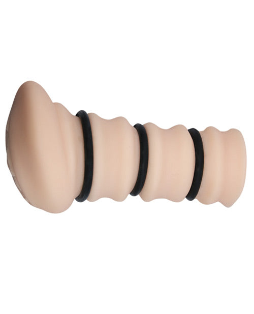 Crazy Bull Rossi Flesh Masturbator Sleeve with Ribbed Texture and Tightening Rings