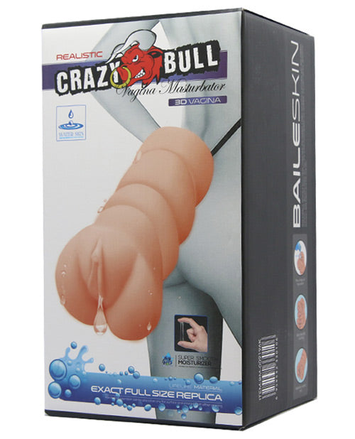 Crazy Bull Masturbator Sleeve Realistic Vagina Textured Interior for Intense G-Spot Stimulation