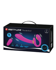 Pretty Love Strapless Strap On with Electro Stimulation and 12 Vibrations for Couples Pleasure