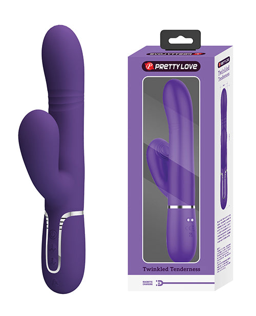 Pretty Love Vibrator Rabbit 4 in 1 Rolling Shaft and Thumping Modes for Versatile Intimate Stimulation