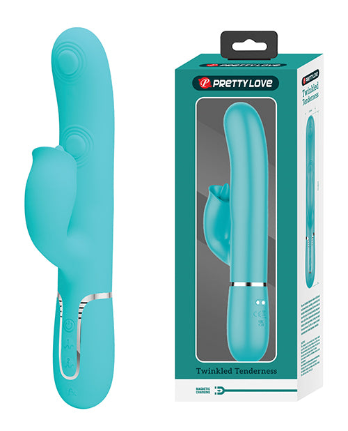 Pretty Love Vibrator Dual Thumping Licking Silicone Waterproof Design for Intimate Couples Pleasure