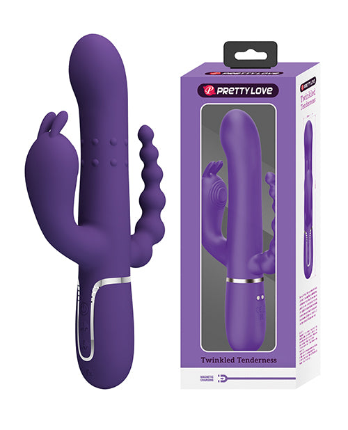 Pretty Love Vibrator Triple Stimulation Silicone Flexible Beads for Intense All-Around Pleasure