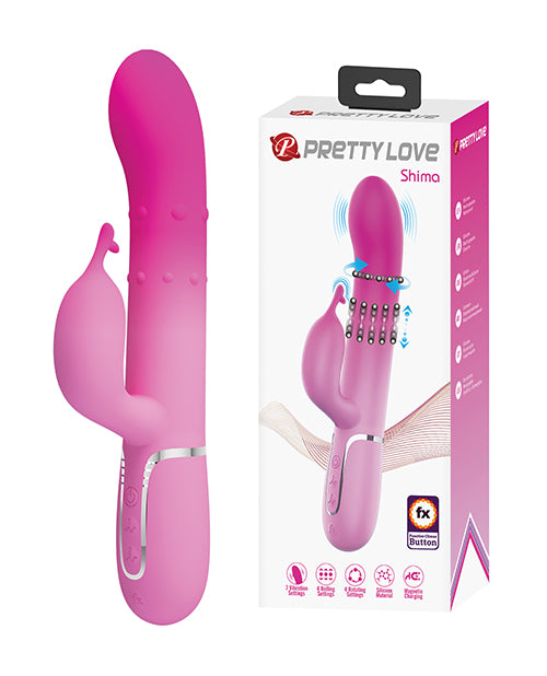 Pretty Love Vibrator with Vertical and Horizontal Rotating Beads and Twin Motors for Intimate Dual Stimulation