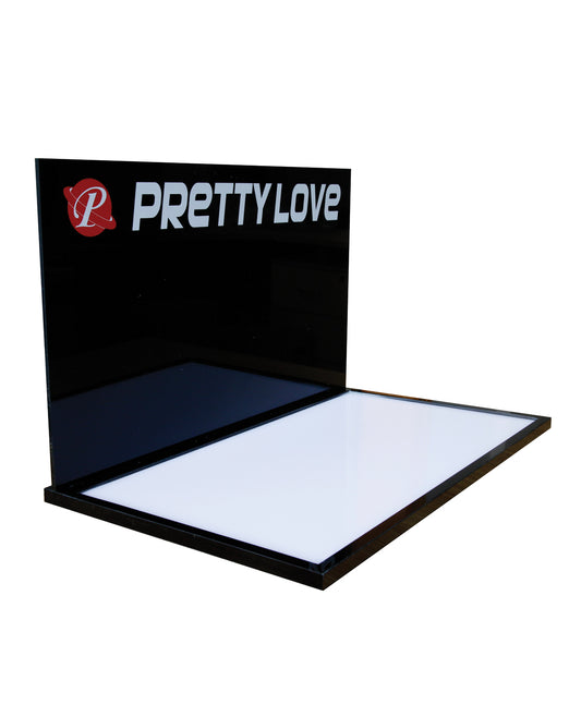 Pretty Love LED Small Counter Display with Bright LED Lighting and Compact Design for Retail Product Showcasing