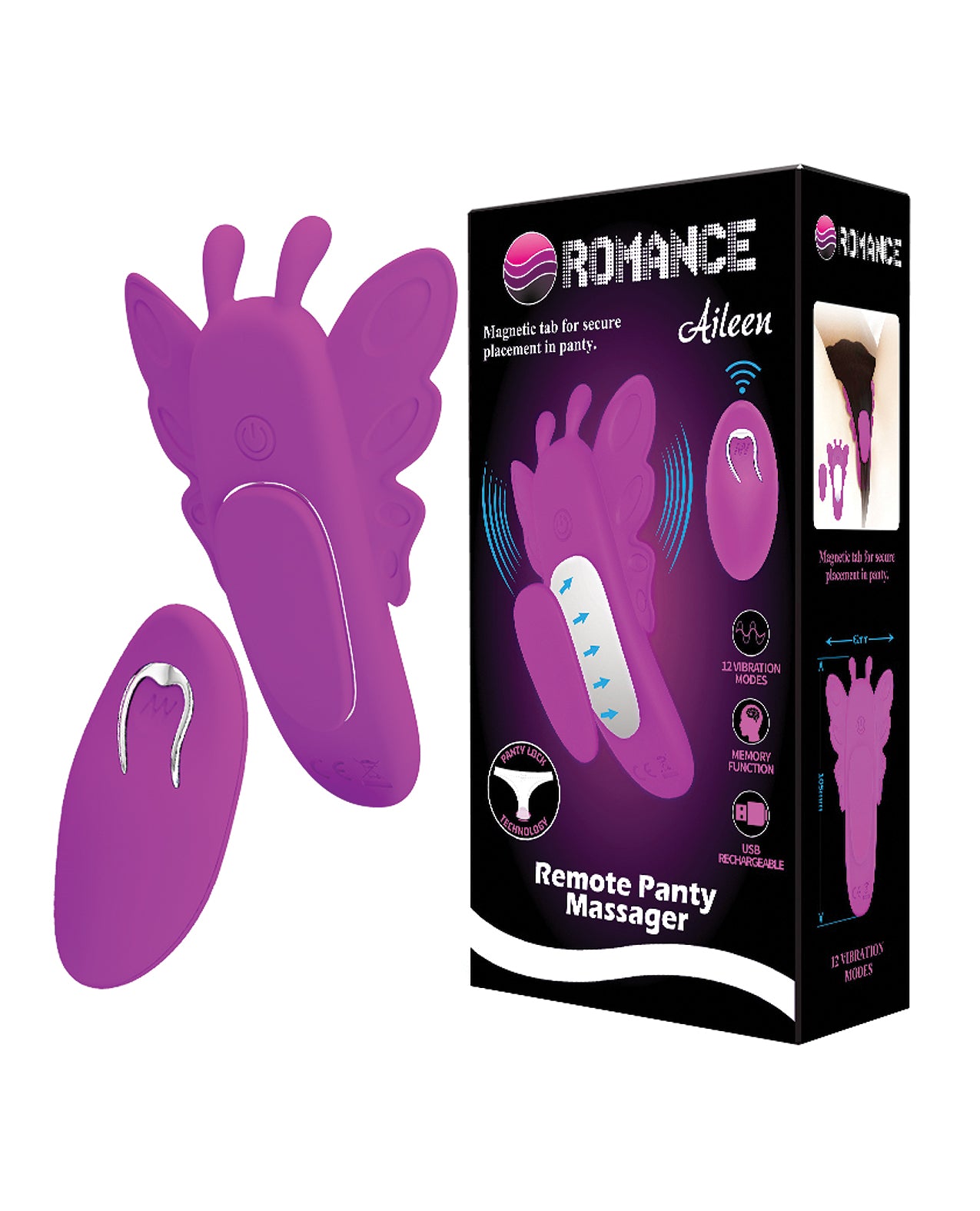 Pretty Love Stimulator Remote-Controlled Butterfly Panty Vibrator with 12 Modes and Waterproof Silicone for Discreet Hands-Free Pleasure