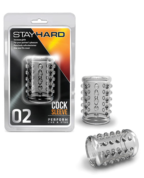 Stay Hard Penis Enhancement Sleeve Soft Stretchy Clear Design with Ticklers for Enhanced Intimacy
