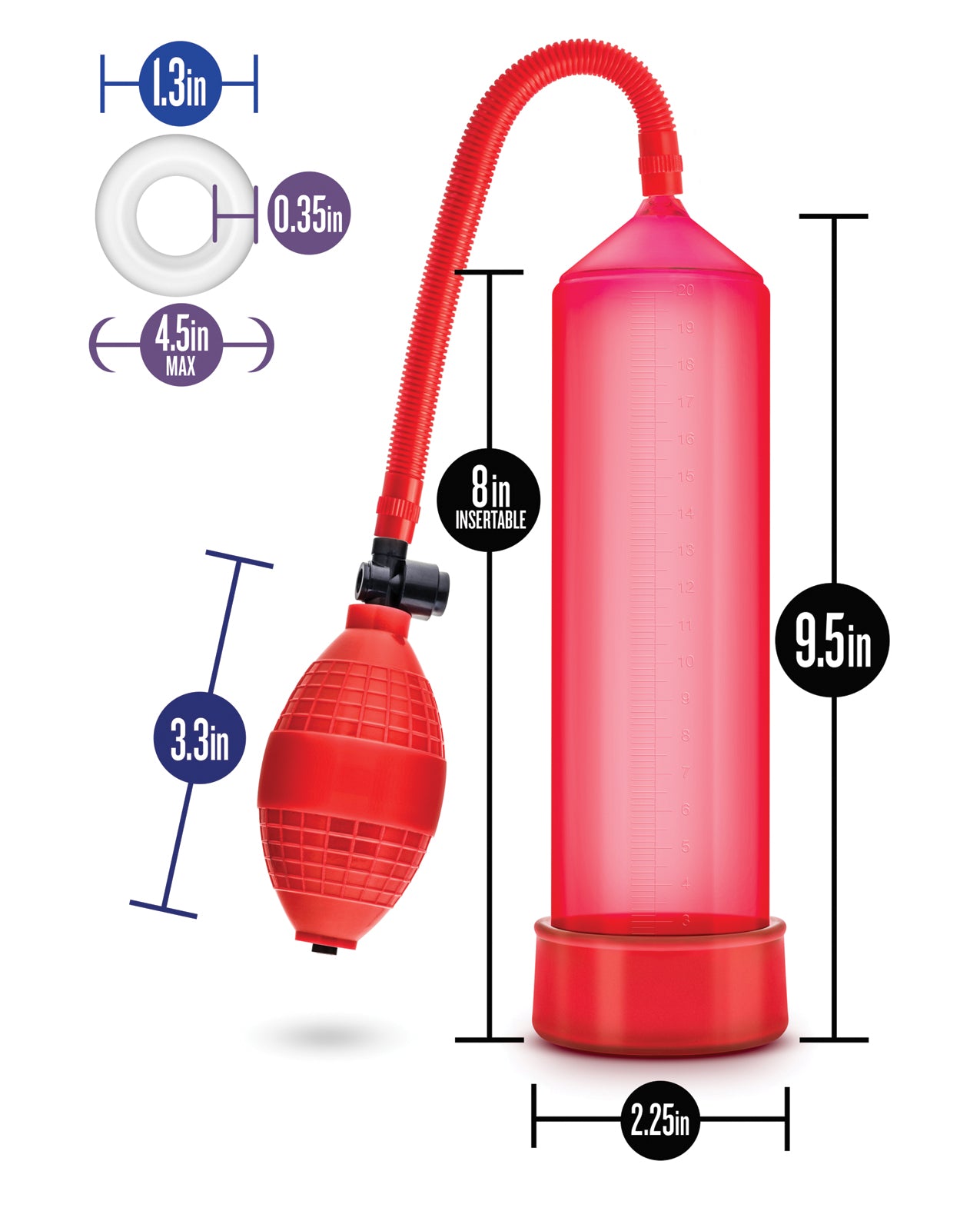 Performance VX101 Male Enhancement Pump with Medical Grade Ball Pump