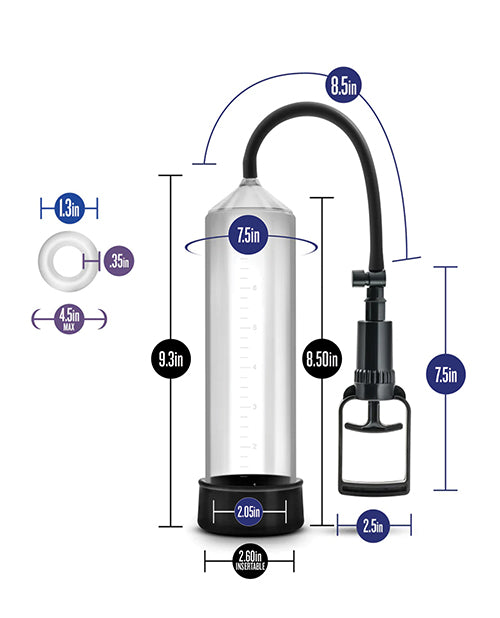 Performance VX3 Gentlemen's Enhancement Pump with Clear Vacuum Chamber and Bonus Cock Ring
